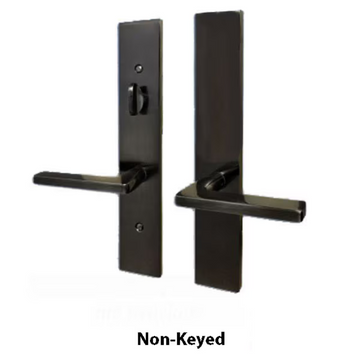 G-U ROMA HANDLE WITH 55 MM PLATE, INACTIVE WITH THUMBTURN, ZAMAC - BLACK